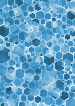 Blue hexagonal shapes