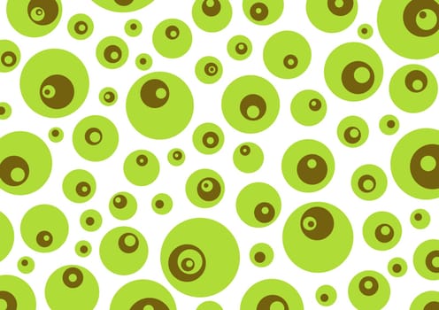 Green brown retro circles background