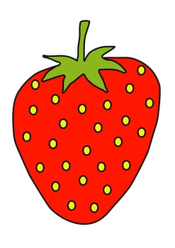 Illustration of a large strawberry
