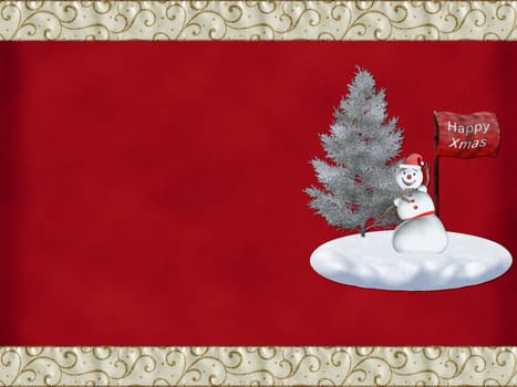 Illustration of an Christmas Greeting Card