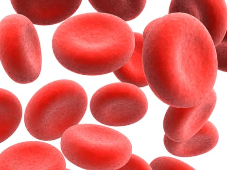 3d rendered close up of some red blood cells