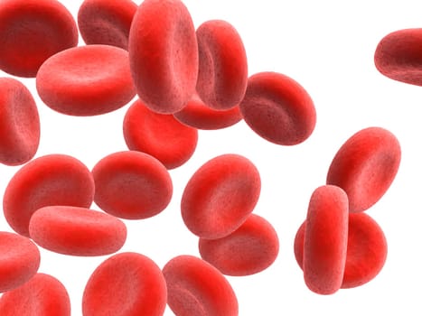 3d rendered illustration of some red blood cells