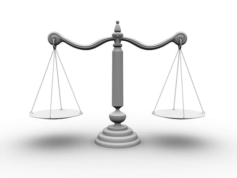 3d rendered illustration of a white scale