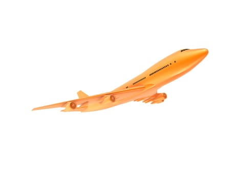 3d rendered illustration of an orange plane