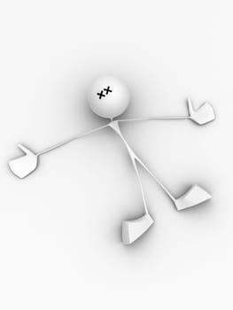 3d rendered illustration of a little character