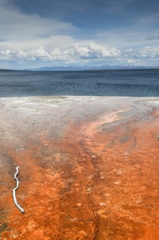 Yellowstone geothermal Meets the Lake