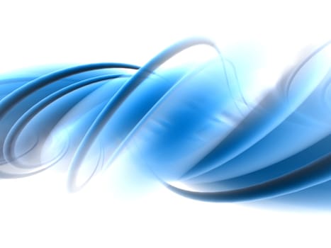 3d rendered illustration of an abstract blue background