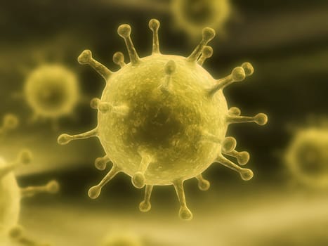 3d rendered close up of some isolated viruses