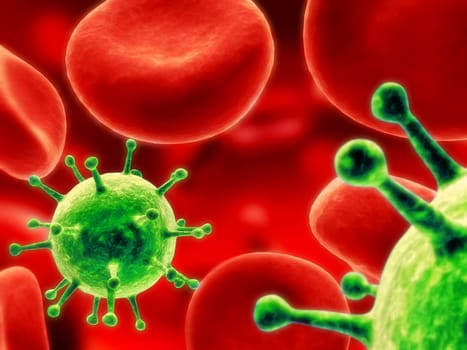 3d rendered illustration of an isolated virus