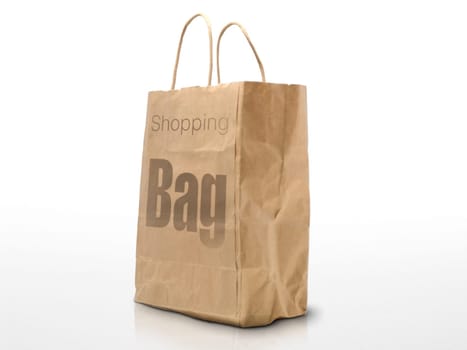 ecological shopping bag icon on a white grey background