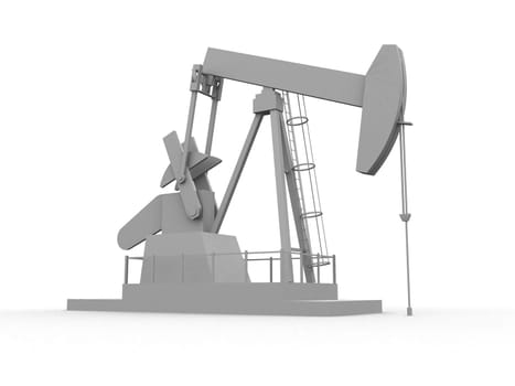 3d rendered black/white illustration of an oil pump