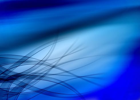 abstract composition with flowing design