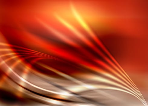abstract composition with flowing design