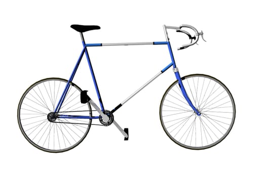 3d render illustration of isolated racing bike