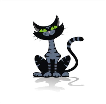 vector illustration of cat isolated