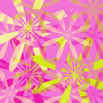 Seamless floral pattern in vibrant colors