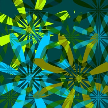 Seamless floral pattern in vibrant colors
