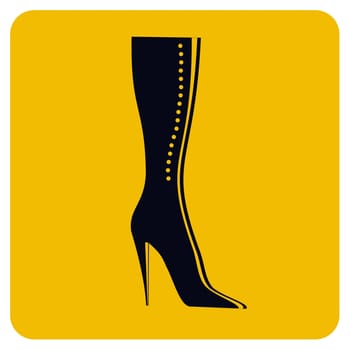 Vector illustration of Girl boot icon