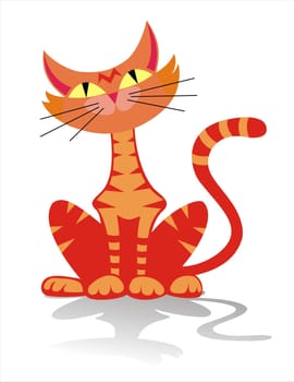 vector illustration of cat isolated