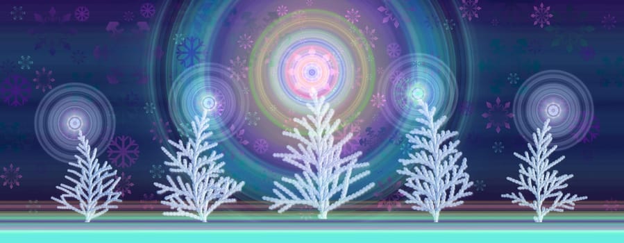 Mixed media illustration of vintage christmas tree over grunge background