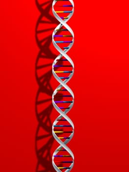 3d rendered illustration of a double helix