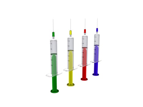 3d render of syringes
