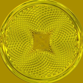 Computer generated illustration of gold ornament