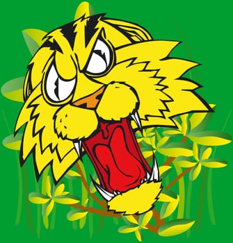 Illustratition of an Toonimal Tiger-Vector
