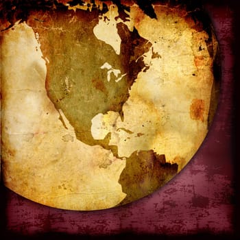 aged America map-vintage artwork