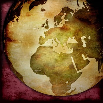 aged Europe map-vintage artwork