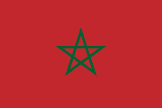 A Morocco flag background illustration red green star