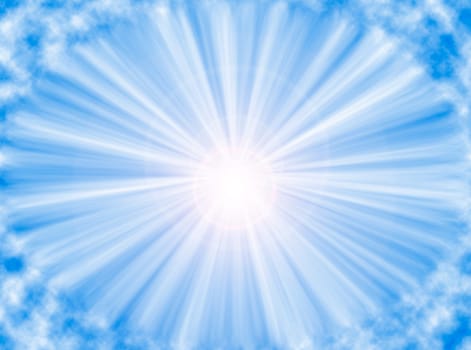 Blue background with light in the center