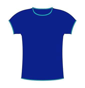 Illustration of a blue T-shirt