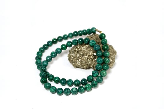 Green malachite necklace