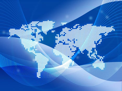 world map technology-style