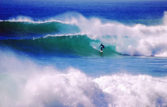Offshore storm is creating big waves for the surfers in Malibu and Southern California.