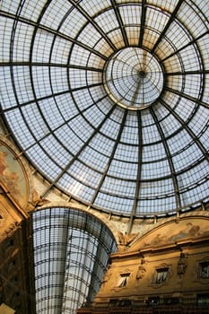 The famous Vittorio Emanuelle shopping mall, Milano, Italy