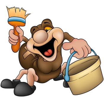 Spider Decorator  - Highly detailed cartoon illustration as vector image