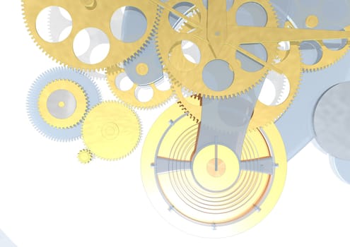 clock works on white background