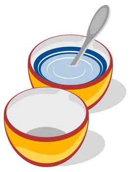 illustration for the different bowls