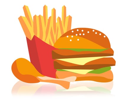illustration for the fast food items