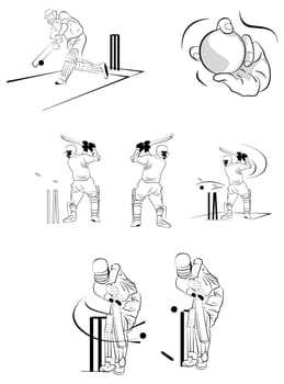illustration for the different cricket styles