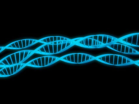 3d rendered illustration of double helix