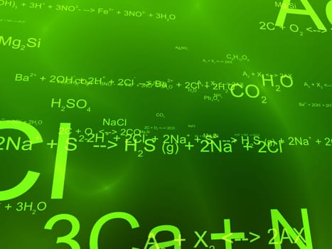 3d rendered illustration of science formulas
