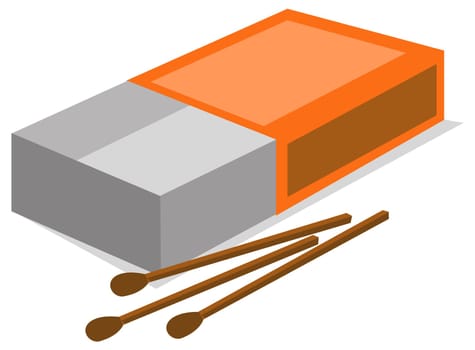 illustration for the match box