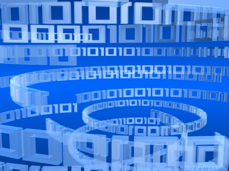 3d rendered illustration of digital rings