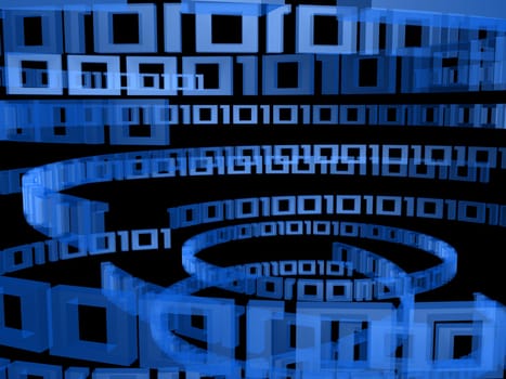 3d rendered illustration of digital rings