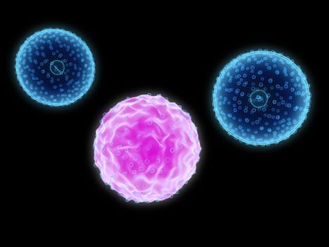 3d rendered close up of an isolated leukemia cell