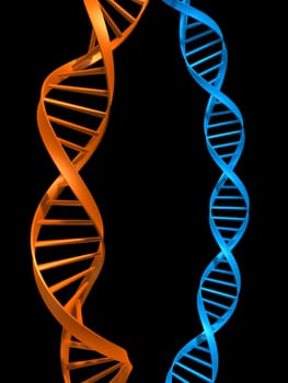 3d rendered illustration of double helix
