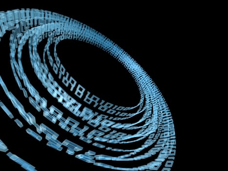 3d rendered illustration of digital rings